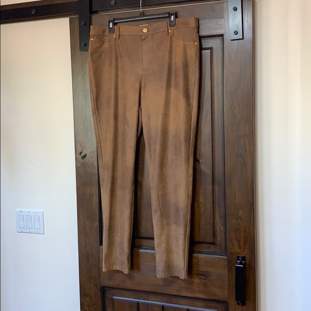 Suede-like pants
